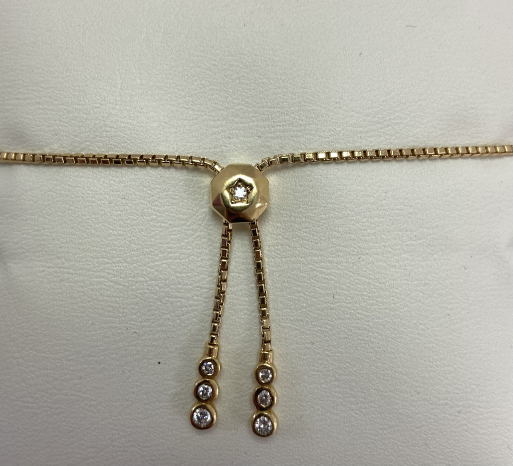 Pre-Loved 18ct Diamond Toggle Tie Bracelet