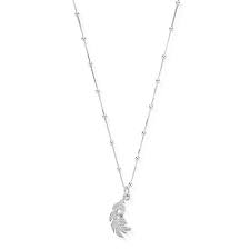 Chlobo Bobble Chain Heart In Feather Necklace
