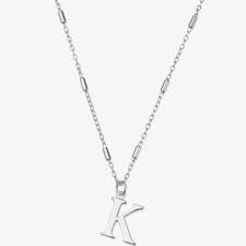 Chlobo Silver K Initial Pendant