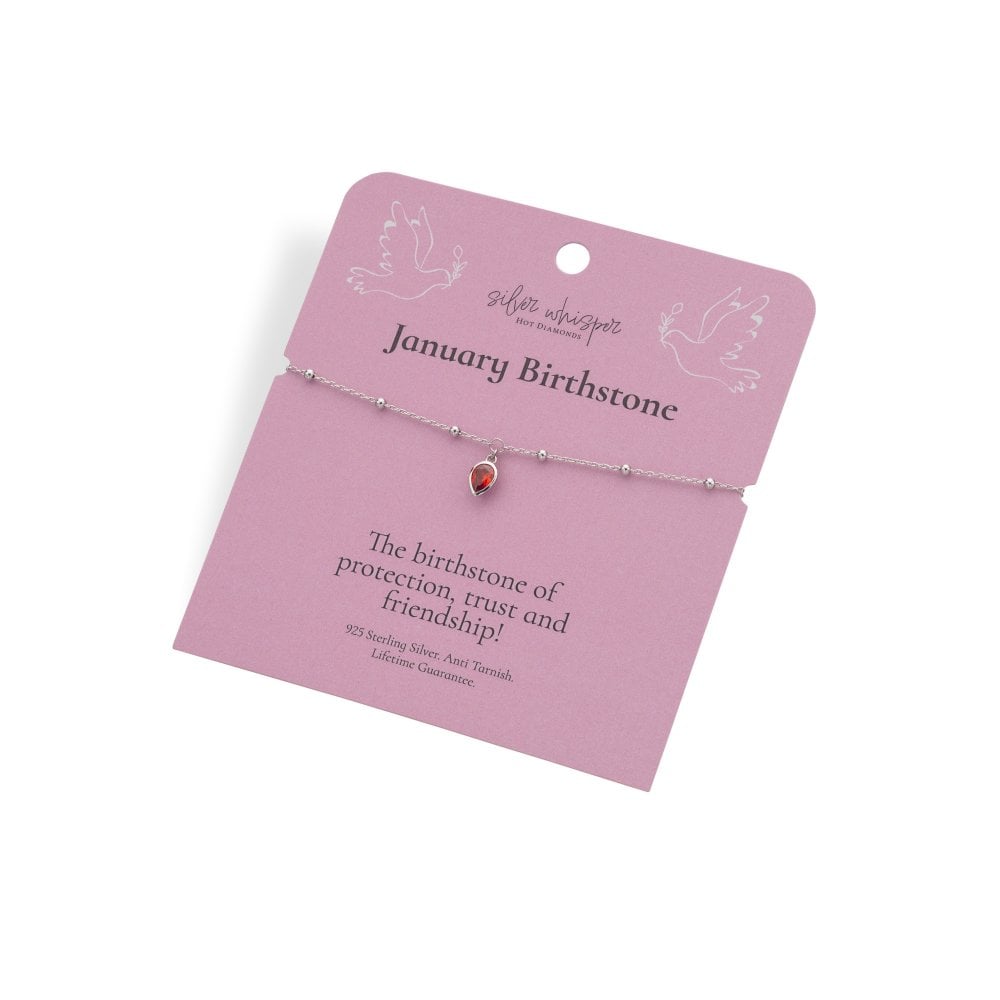 Hot Diamonds Silver Whisper January Birthstone Bracelet