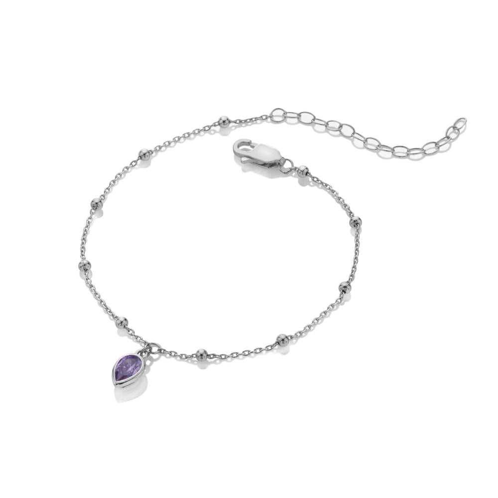 Hot Diamonds Silver Whisper February Birthstone Bracelet