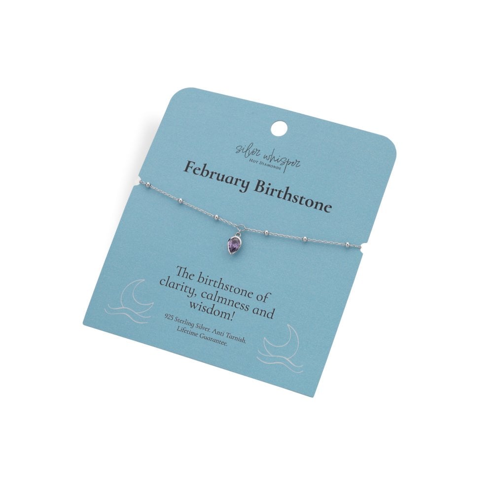 Hot Diamonds Silver Whisper February Birthstone Bracelet