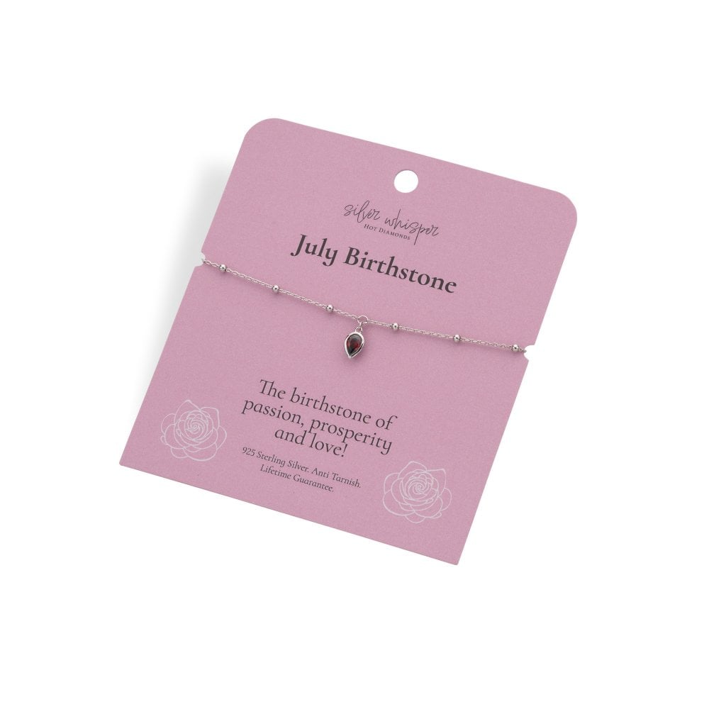 Hot Diamonds Silver Whisper July Birthstone Bracelet