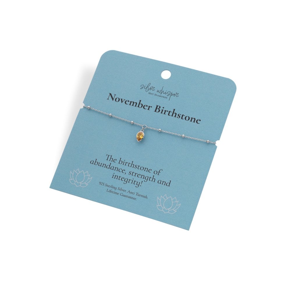 Hot Diamonds Silver Whisper November Birthstone Bracelet