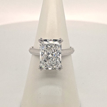 Platinum Laboratory Grown Radiant Cut Diamond Ring