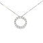 Laboratory Grown 9ct White Gold Cirlcle Diamond Pendant