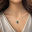 Tourmaline & Diamond Halo Pendant