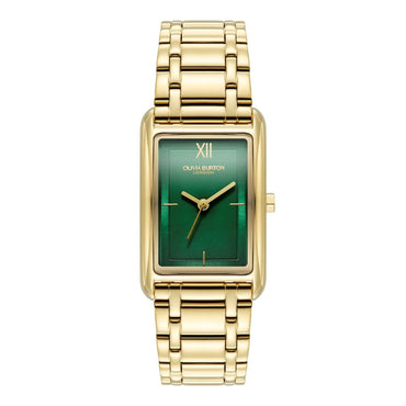 Olivia Burton Green Rectangle Watch