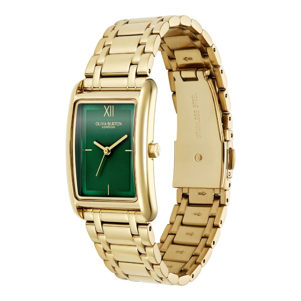 Olivia Burton Green Rectangle Watch