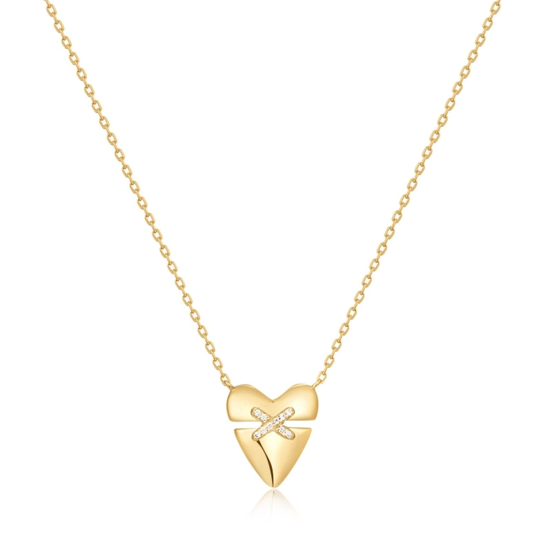 Ania Haie Heart Kiss Pave Necklet