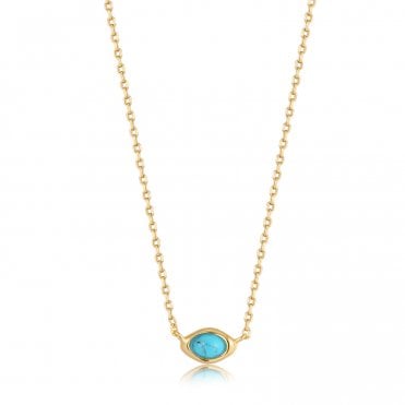 Ania Haie Turquoise Wave Necklace