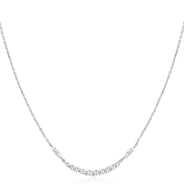Ania Haie Silver Arc Pave Necklet