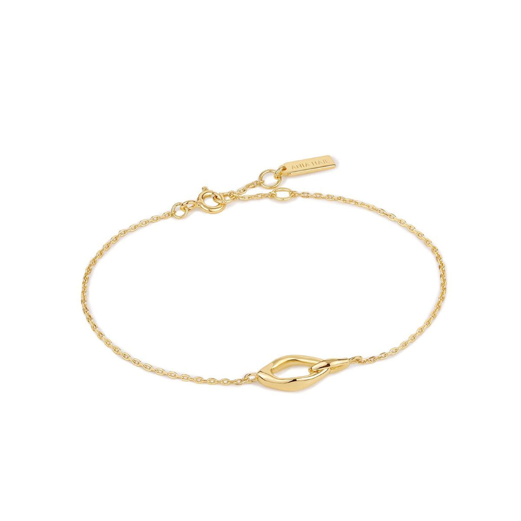 Ania Haie Gold Wave Link Bracelet