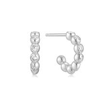 Ania Haie Bezel Beaded Huggie Hoops