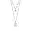 Diamonfire Double Pearl CZ Necklet