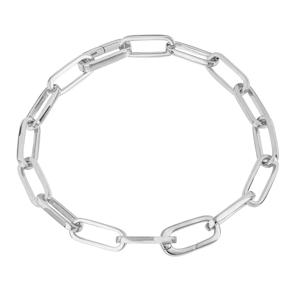 Silver Long Link Bracelet