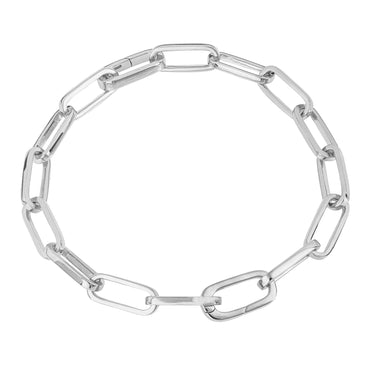 Silver Long Link Bracelet