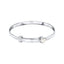 D For Diamond Mother Of Pearl Heart Bangle