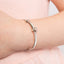 D For Diamond Mother Of Pearl Heart Bangle