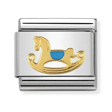 Nomination Blue Rocking Horse Composable Link