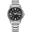 Citizen Mens Eco Drive Silver Tone Black Dial Watch