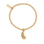 Chlobo Gold Cute Heart In Feather Bracelet