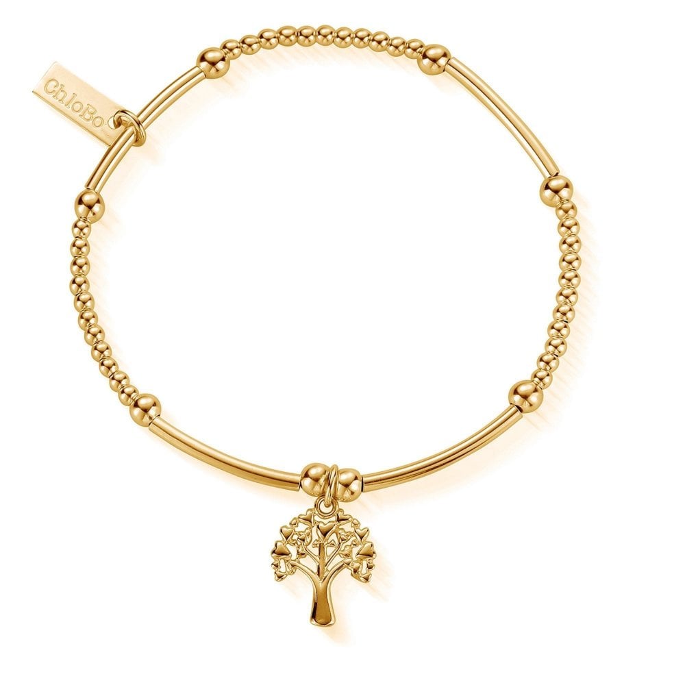 Chlobo Gold Mini Heart Tree Of Life Bracelet