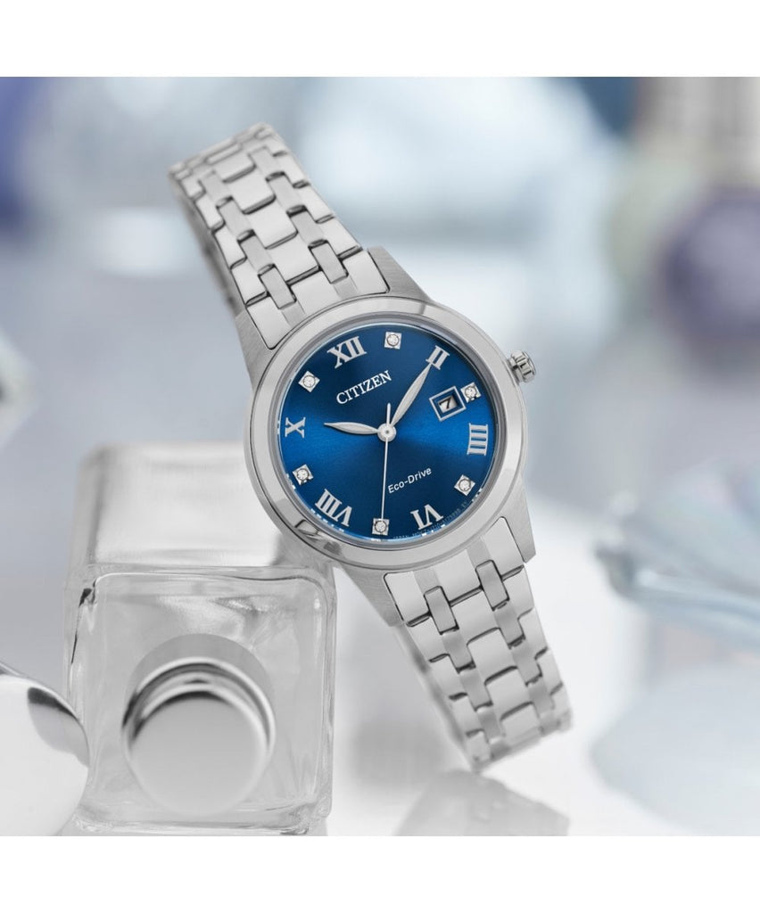 Ladies Eco-Drive Blue Dial Watch