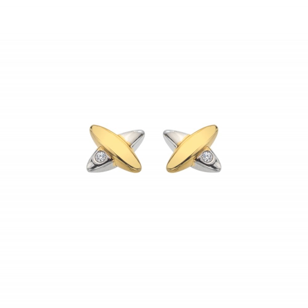 Hot Diamonds Coupled Two Tone Earrings