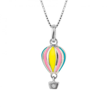 D for Diamond Hot Air Balloon Pendant