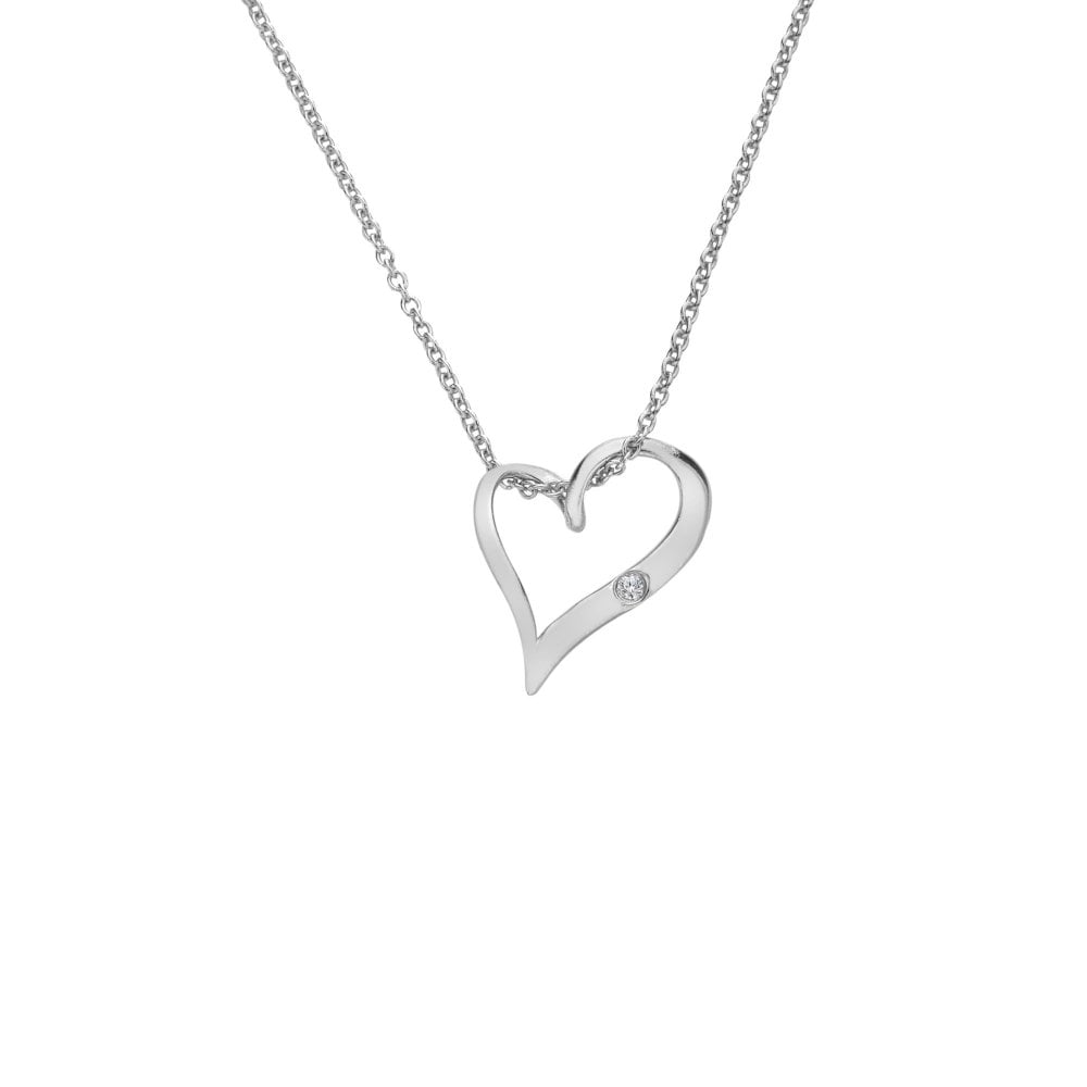 Hot Diamonds Pointed Twist Heart Pendant
