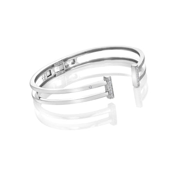 Hot Diamonds Double T-Bar Bangle
