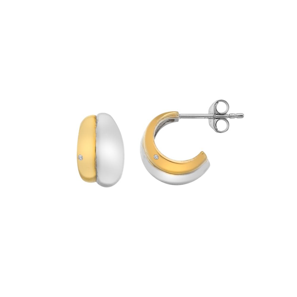 Hot Diamonds Droplet Two Tone Earrings