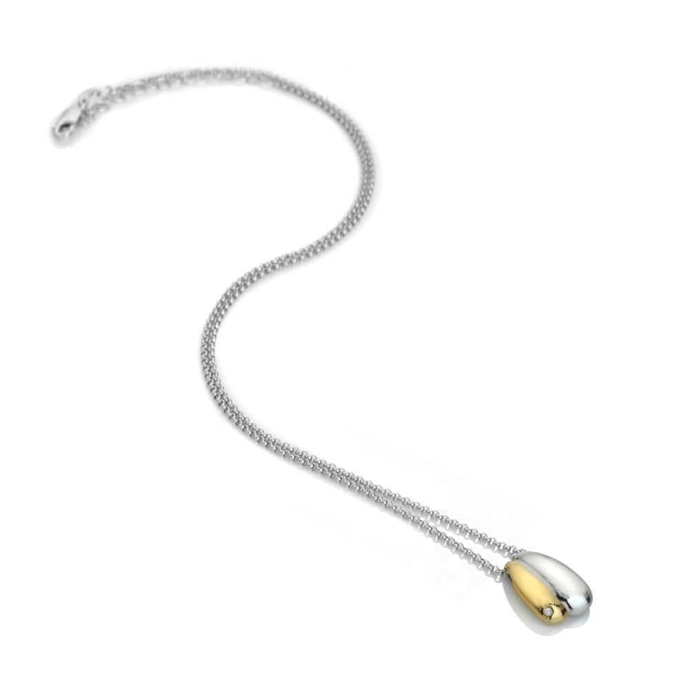 Hot Diamonds Droplet Two Tone Pendant