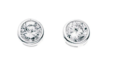 Silver Cubic Zirconia Stud Earrings