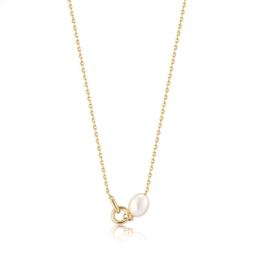 Ania Haie Gold Single Pearl Necklace