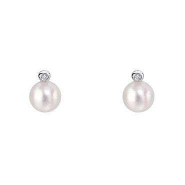 D For Diamond Pearl Earrings