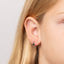 D For Diamond Heart Hoop Earrings