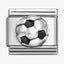 Nomination Silver Football Composable Link
