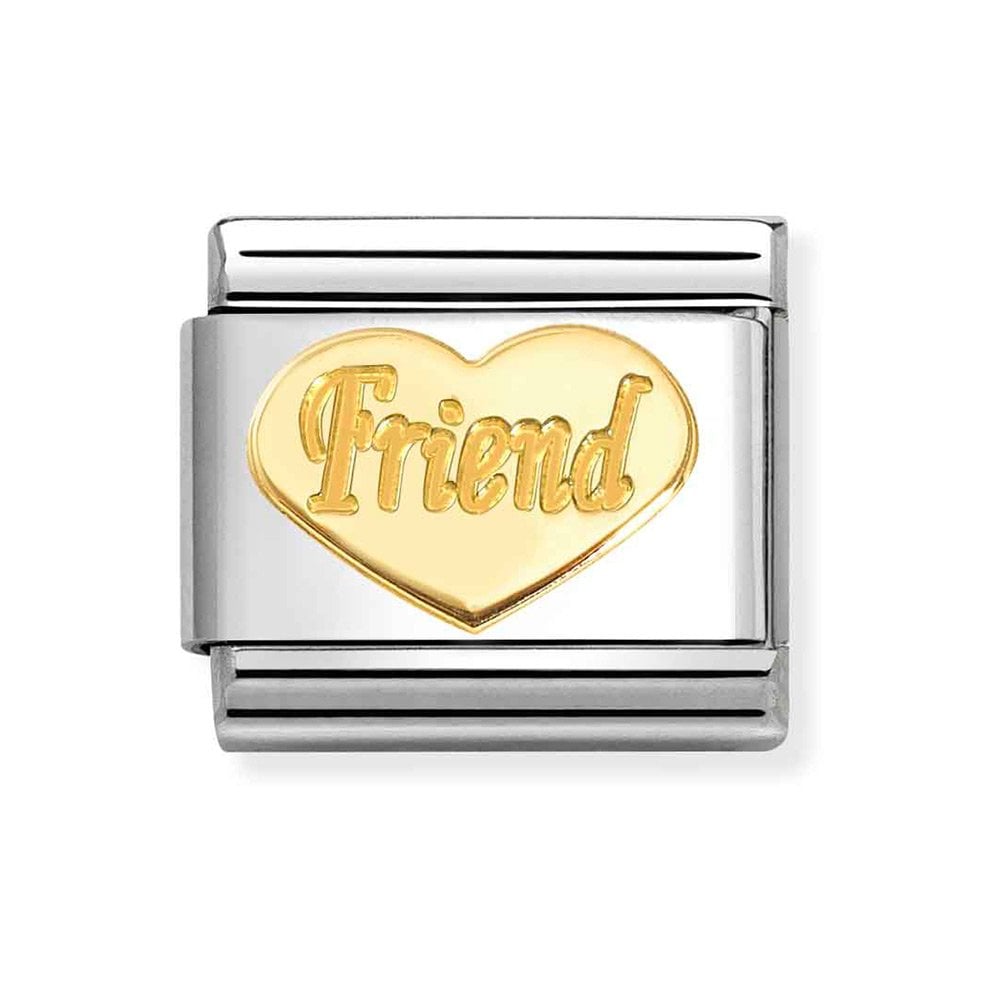 Nomination Gold Friend Heart Composable Link