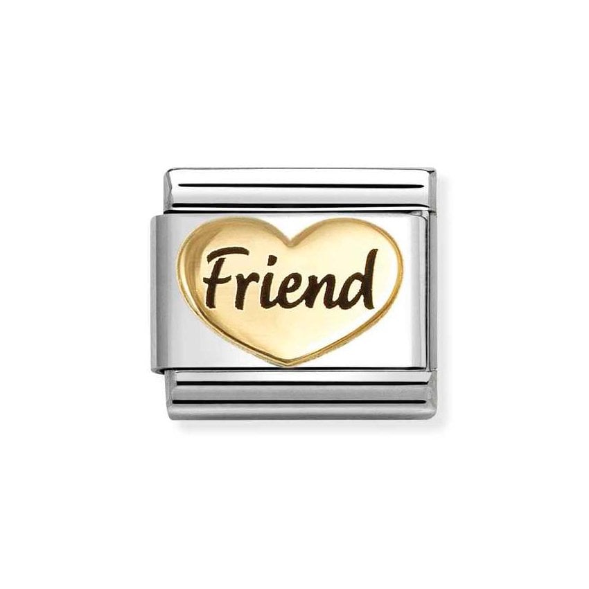 Nomination Friend Gold Heart Composable Link