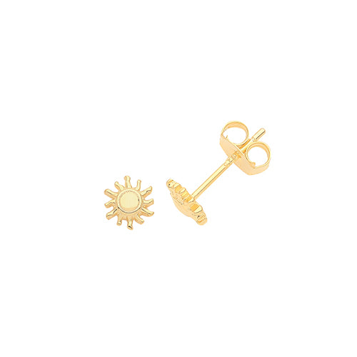Silver Sunburst Kids Earrings