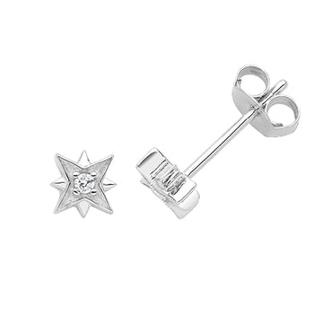 Silver Starburst Kids Earrings