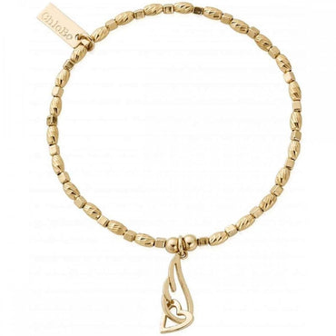 Chlobo Soul Glow Interlocking Heart & Angel Wing Bracelet