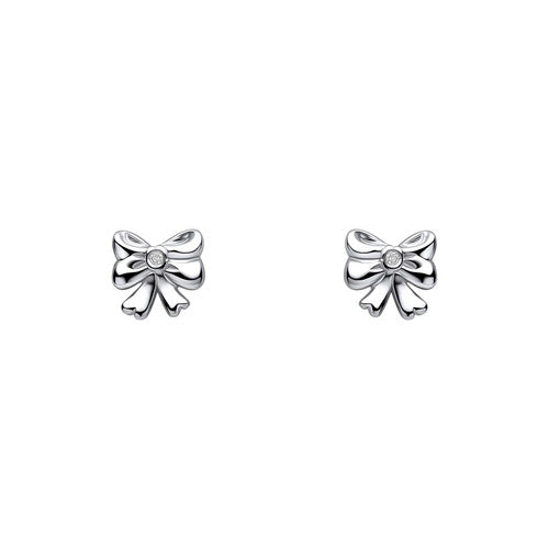 D for Diamond Bow Earrings