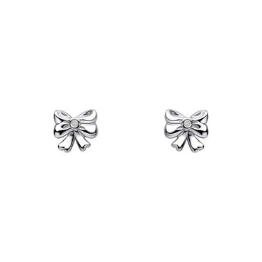 D for Diamond Bow Earrings