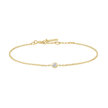 Ania Haie Gold Plated Sparkle Bezel Bracelet