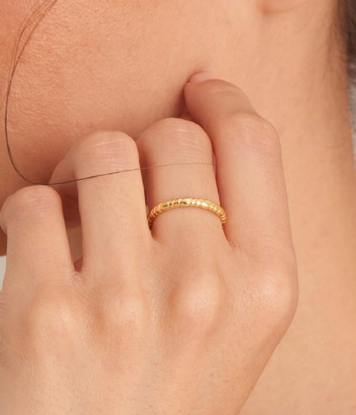 Ania Haie Gold Smooth Twist Adjustable Ring