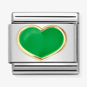 Nomination Green Heart Composable Link