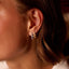 Hot Diamonds x Gold Edit White Topaz Hoop Earrings